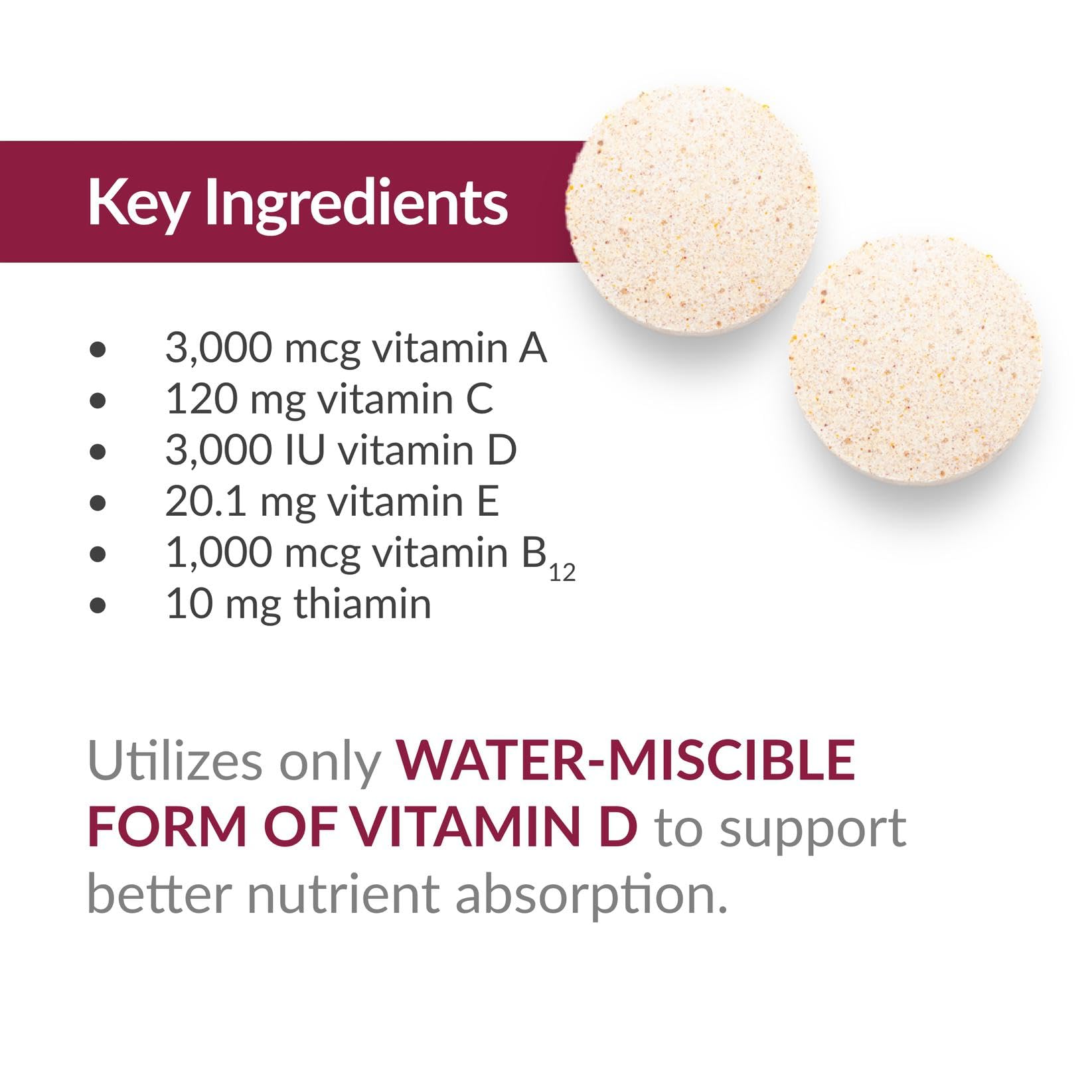 Bariatric Advantage zinc and selenium illustration emphasizes trace minerals.