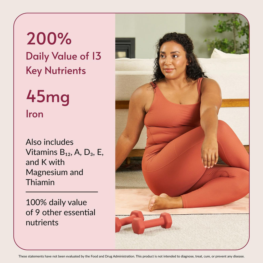 Bariatric Advantage Ultra Multi with Iron serving guidance for daily intake