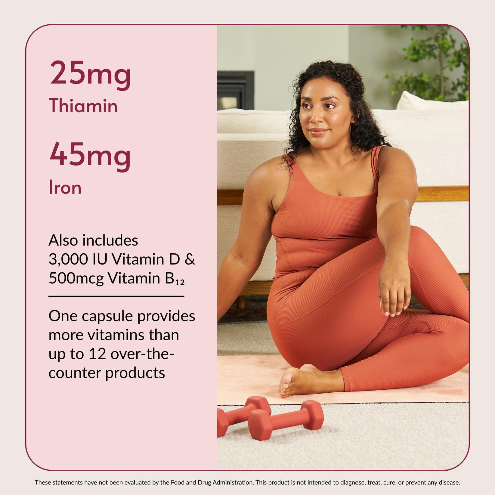 Bariatric Advantage Ultra Solo-iron in daily routine demonstrates simple 1-capsule-per-day use.