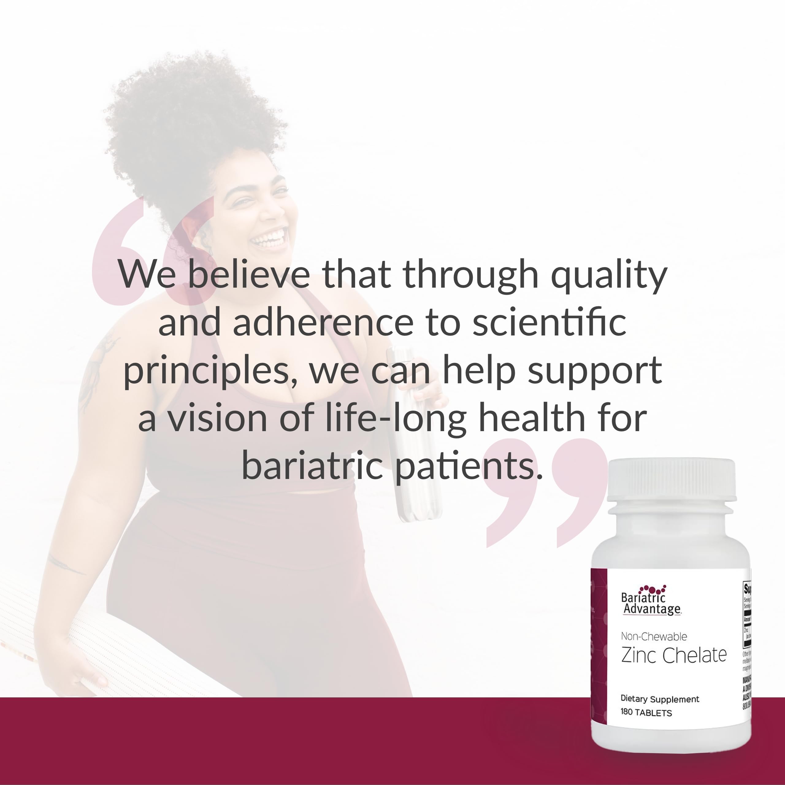 Bariatric Advantage zinc chelate gluten-free non-GMO icon signals dietary compatibility
