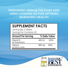 Bariatric Best Supplements bottle with glass illustrates a simple daily routine