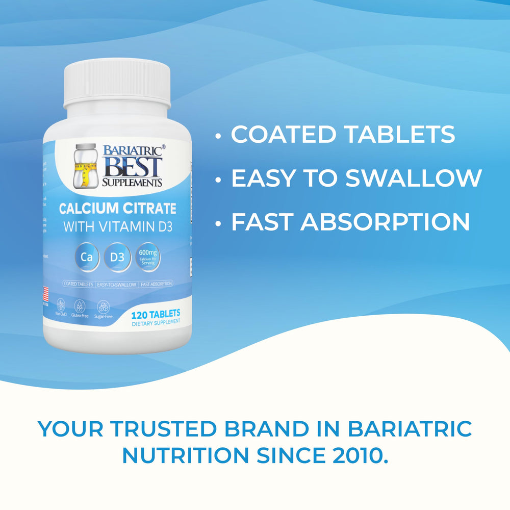 Gluten-free and non-GMO claims on Bariatric Best Supplements packaging