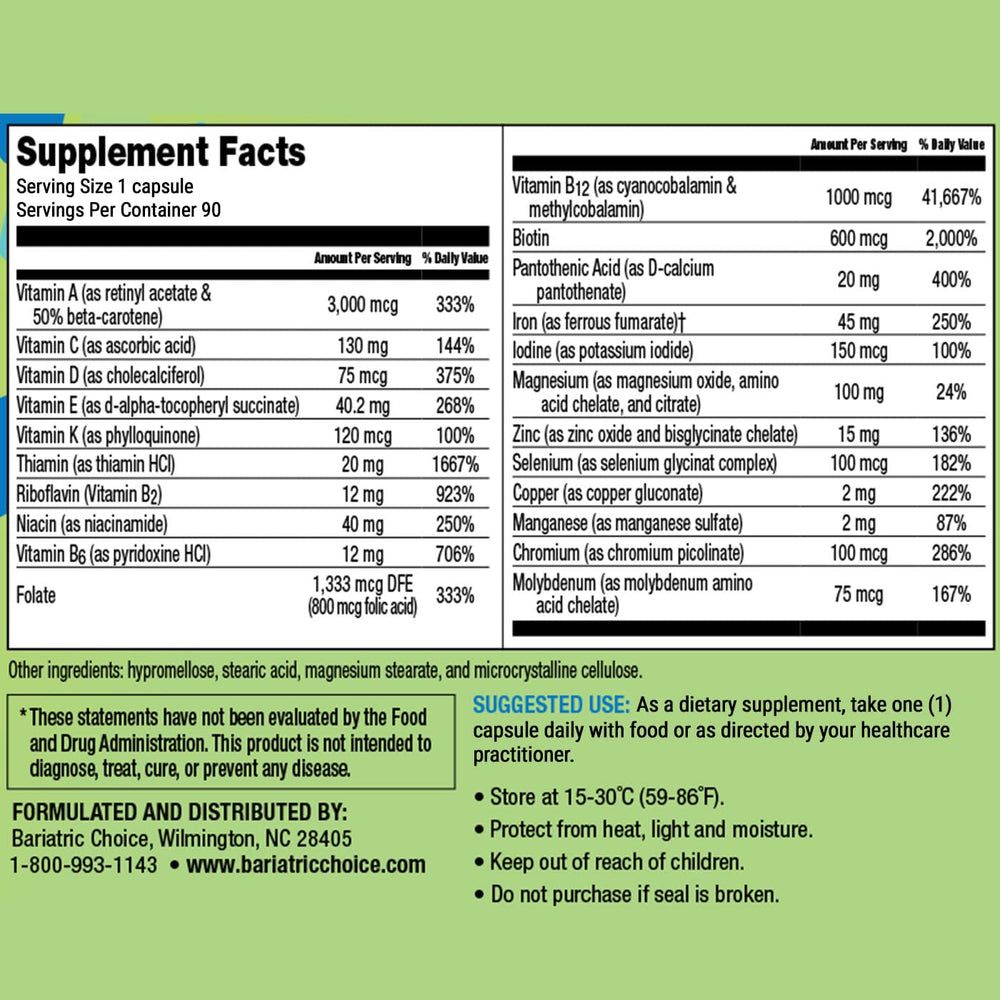 Bariatric Choice gluten-free and lactose-free formula for sensitive diets.