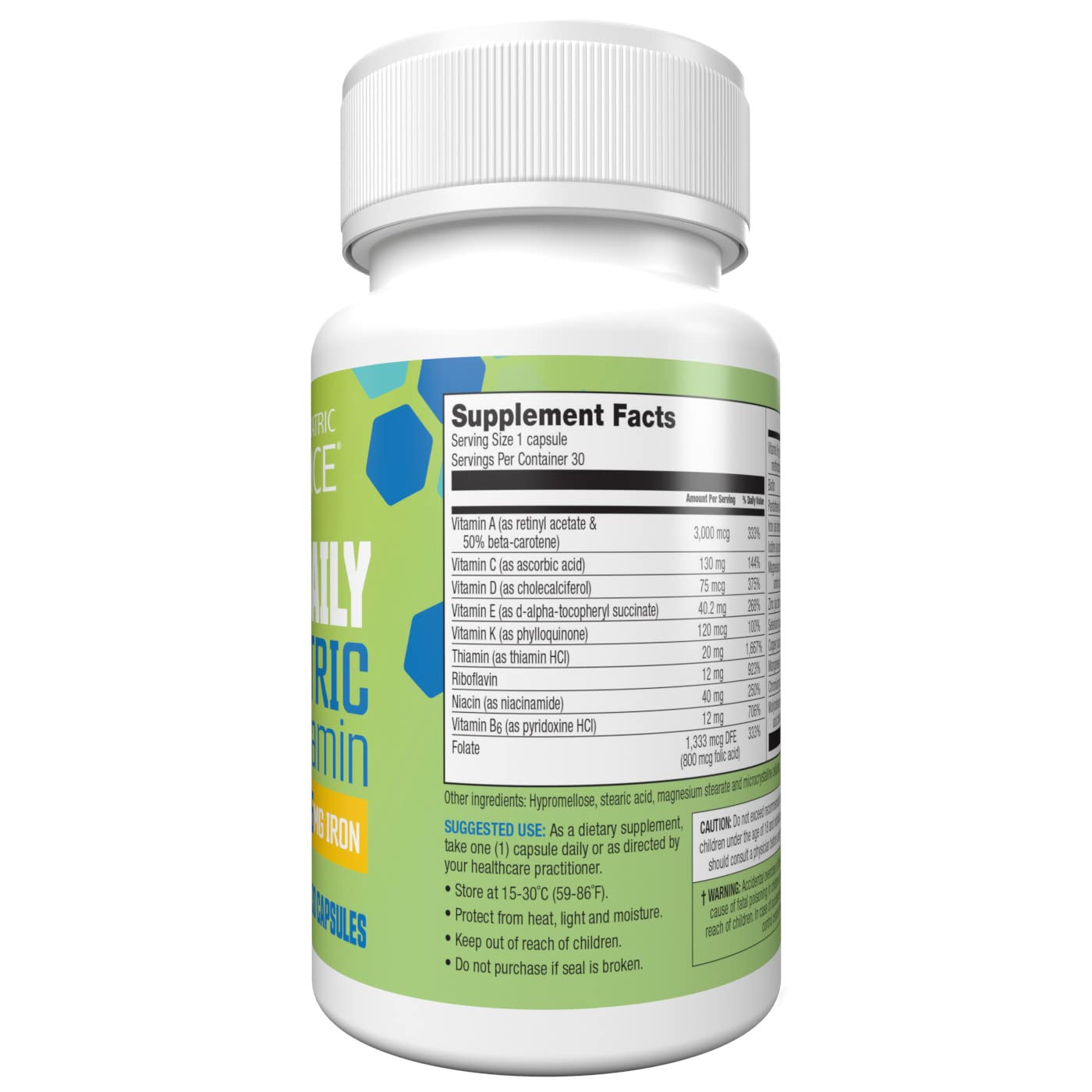 Bariatric Choice Once Daily inside bottle shows travel friendly daily capsules