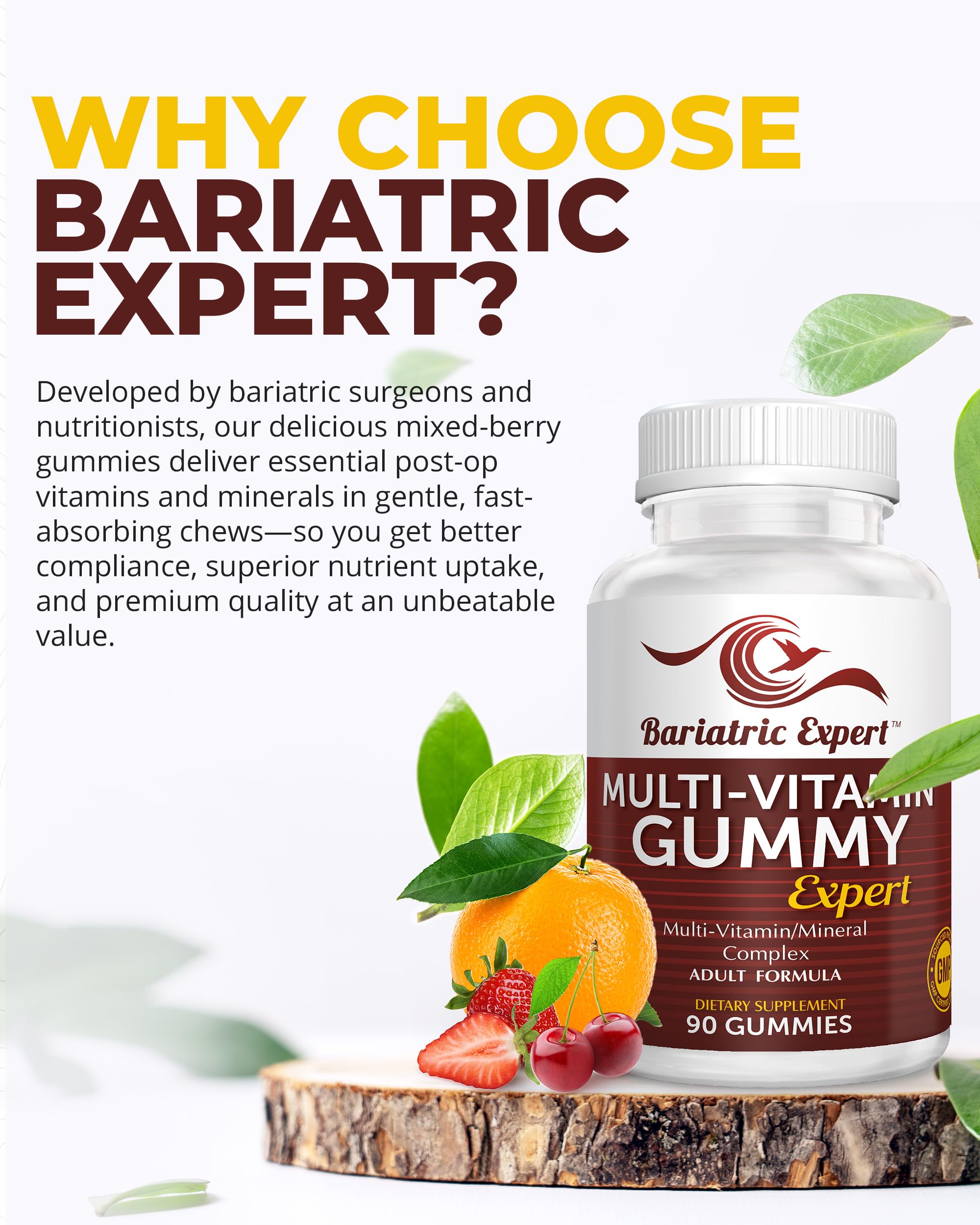 Bariatric Food Expert post-bariatric patient using gummies after surgery.