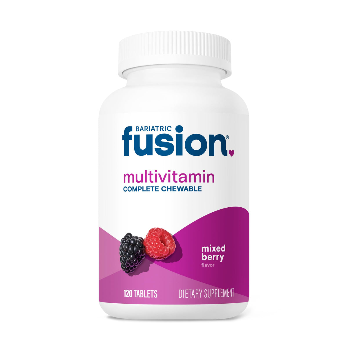 Bariatric Fusion mixed berry bottle for easy daily post-surgery nutrition.