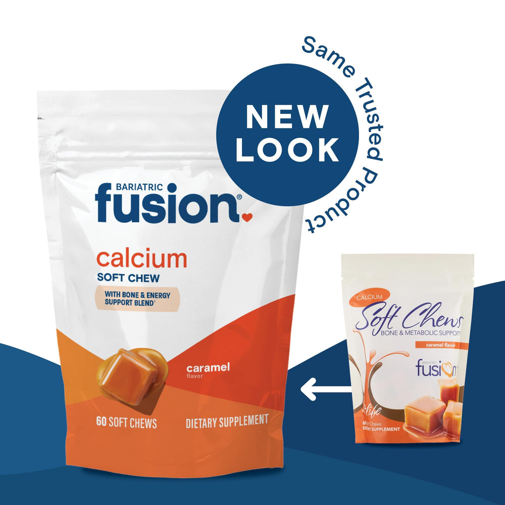 Bariatric Fusion 500 mg calcium per chew shown on label