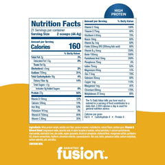 Bariatric Fusion shake in glass illustrates creamy texture with 27g protein per serving.