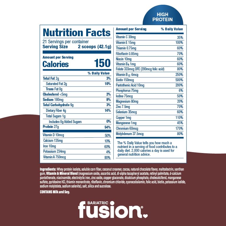Bariatric Fusion shake glass ready-to-drink option with lactose-free formula.