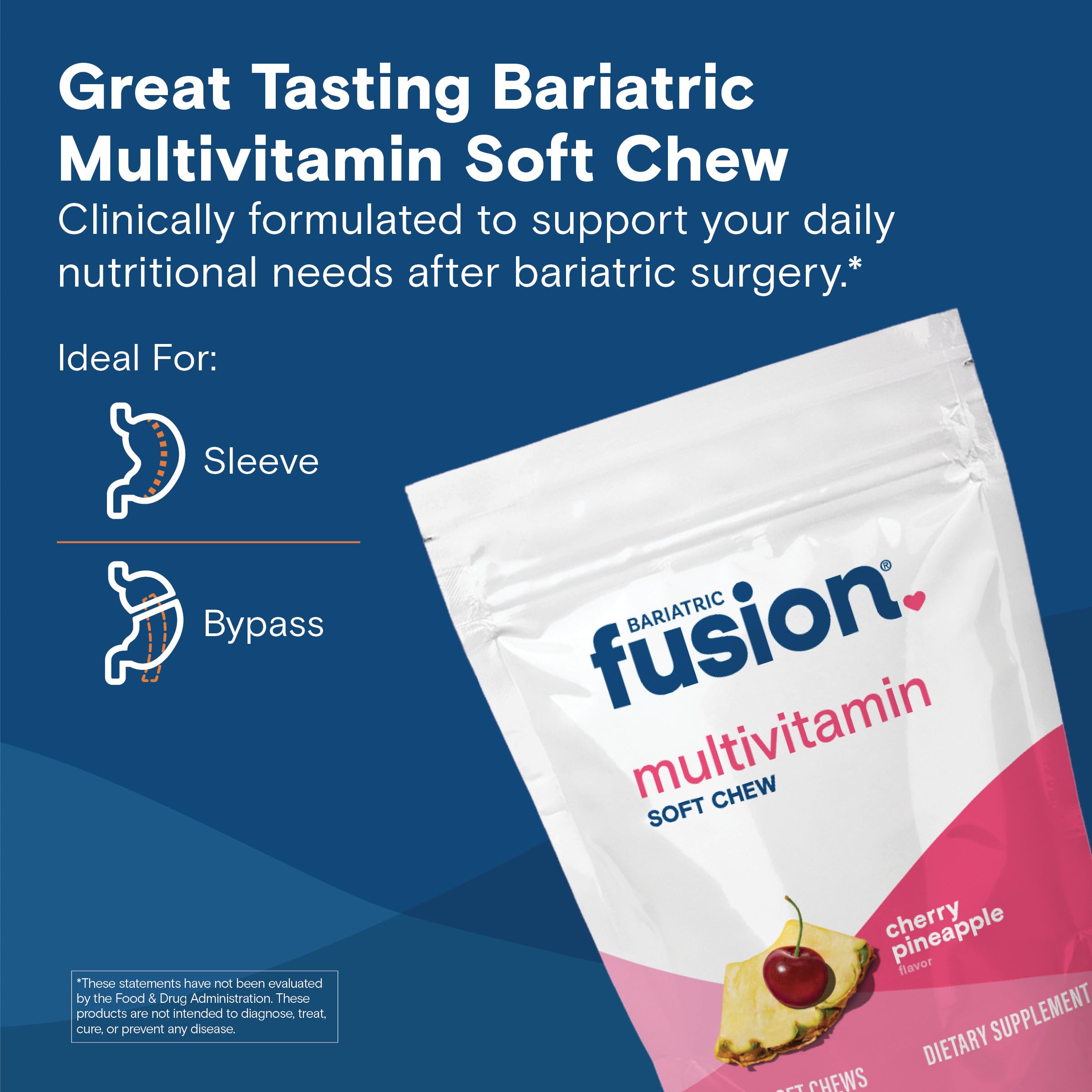 Bariatric Fusion soft chews cherry pineapple closeup highlighting smooth texture and appealing flavor