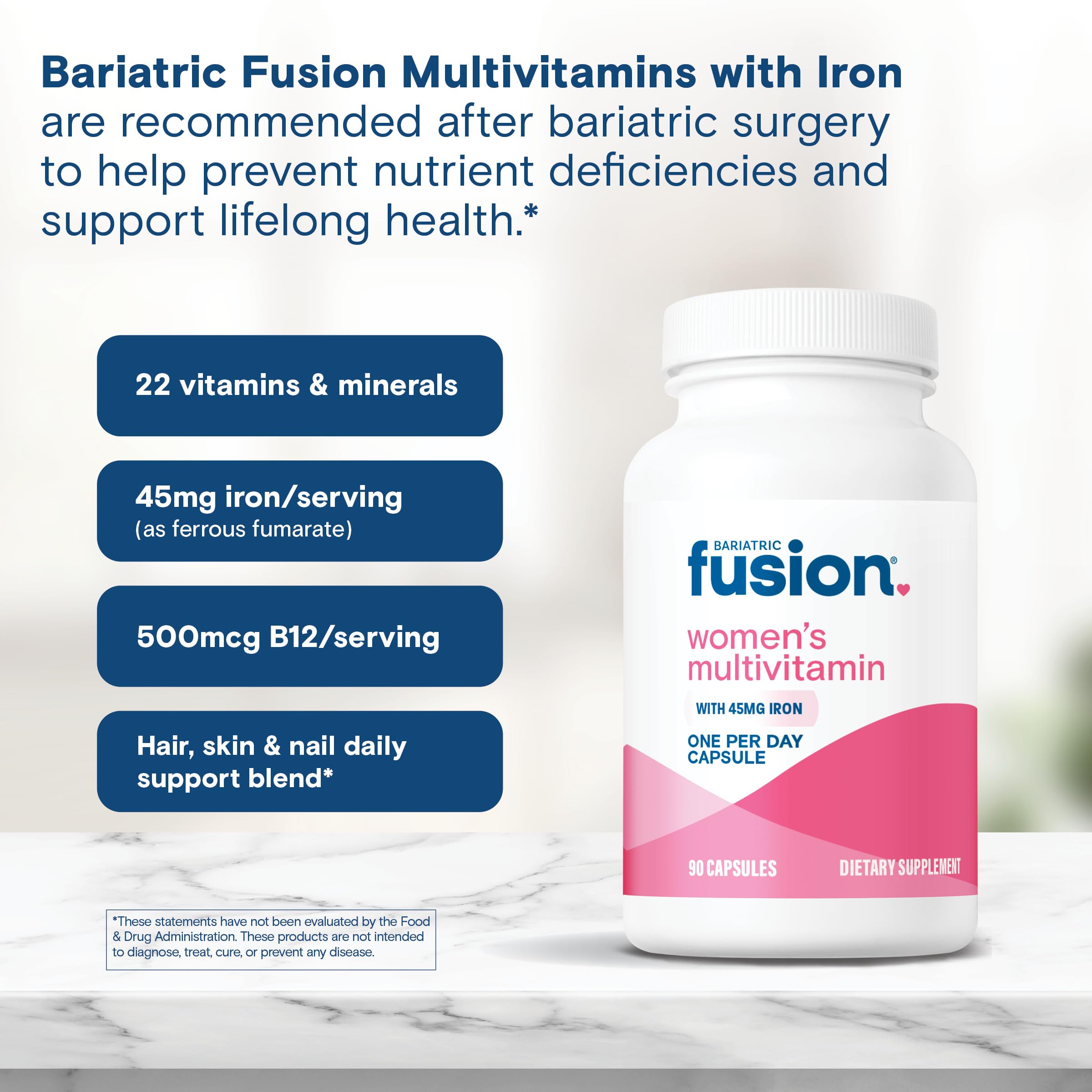 Digestive-focused Bariatric Fusion probiotic pack demonstrating gut health support