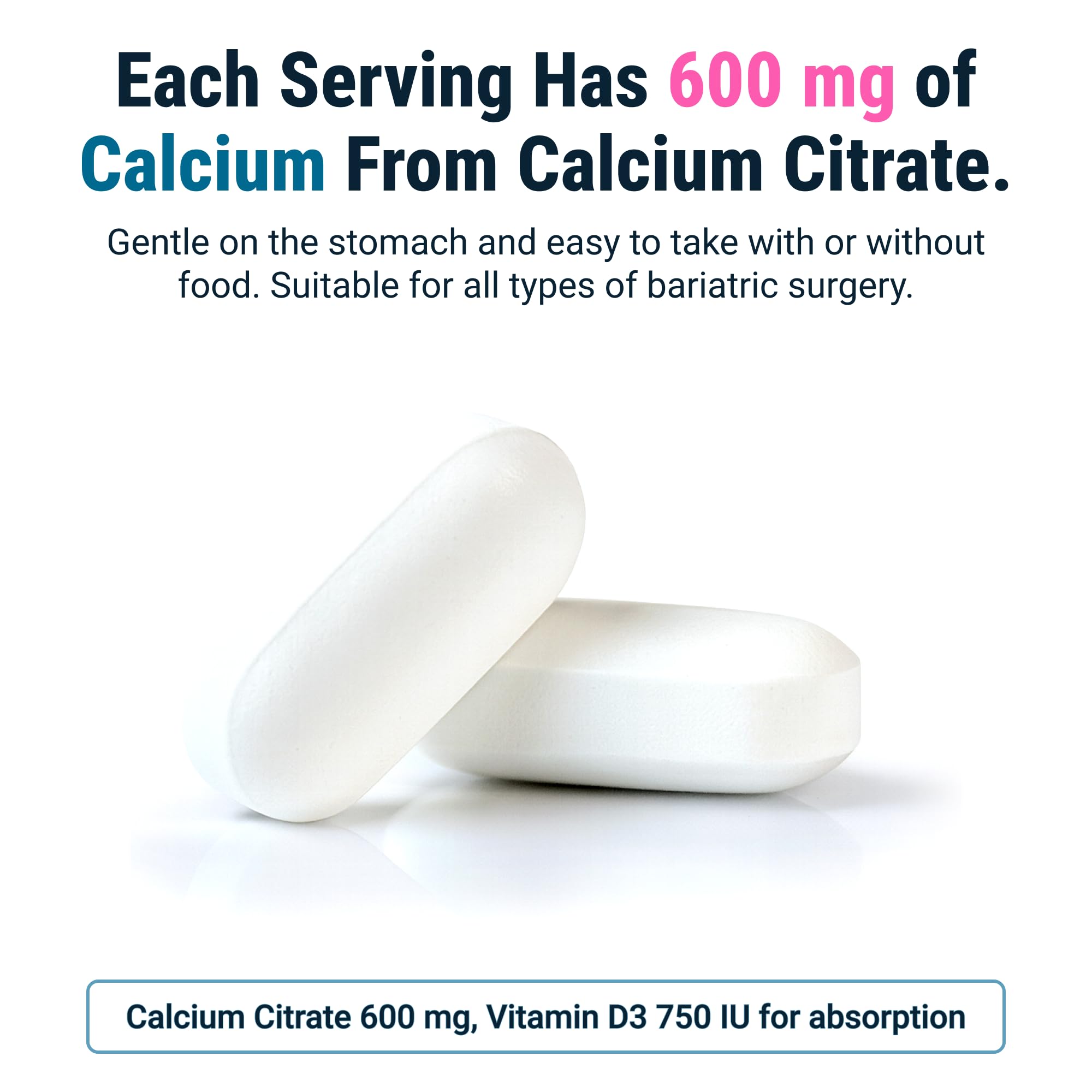BariatricPal coated tablets display easy swallowing for bariatric patients.
