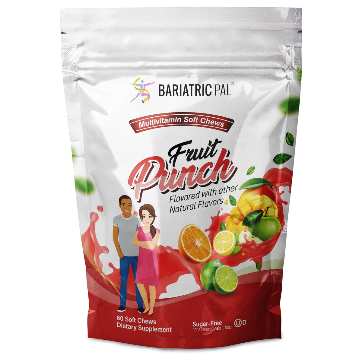 BariatricPal Iron-Free Multivitamin Fruit Punch bottle offers tasty daily support.
