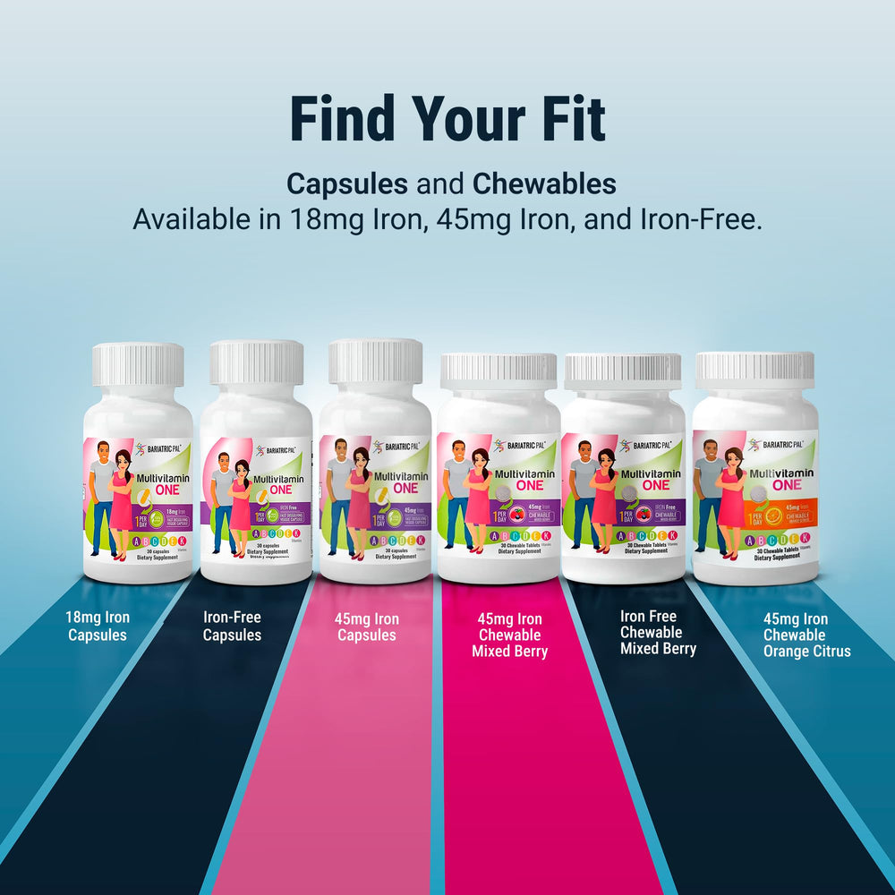 BariatricPal Multivitamin ONE small capsule up close shows rapid-dissolve form.