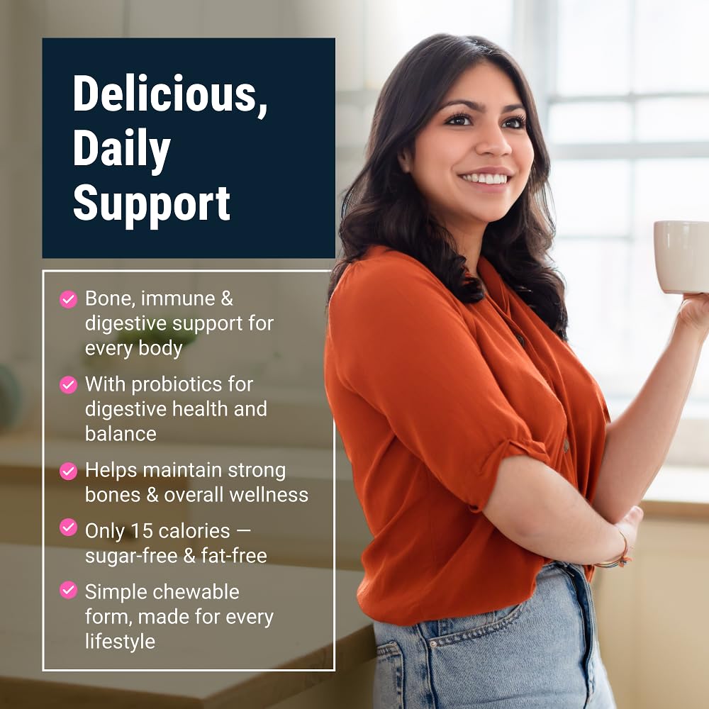 BariatricPal probiotic-enriched calcium chew supports gut comfort during recovery.