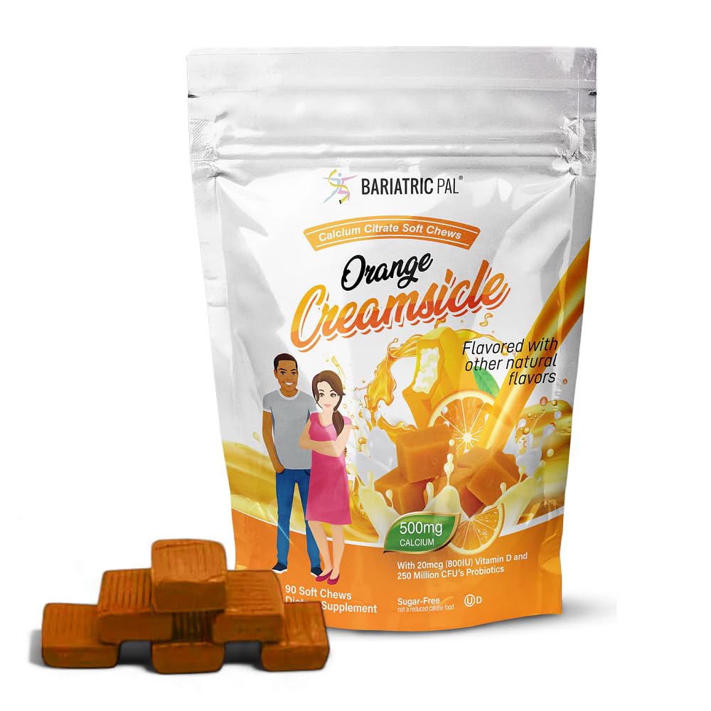 BariatricPal Sugar-Free Calcium Citrate chews packaging for convenient daily use.