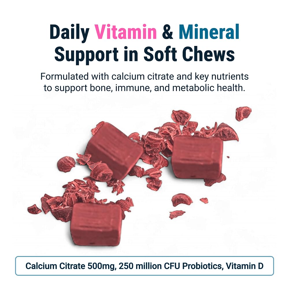 BariatricPal calcium citrate chew with 800 IU vitamin D3 per serving.