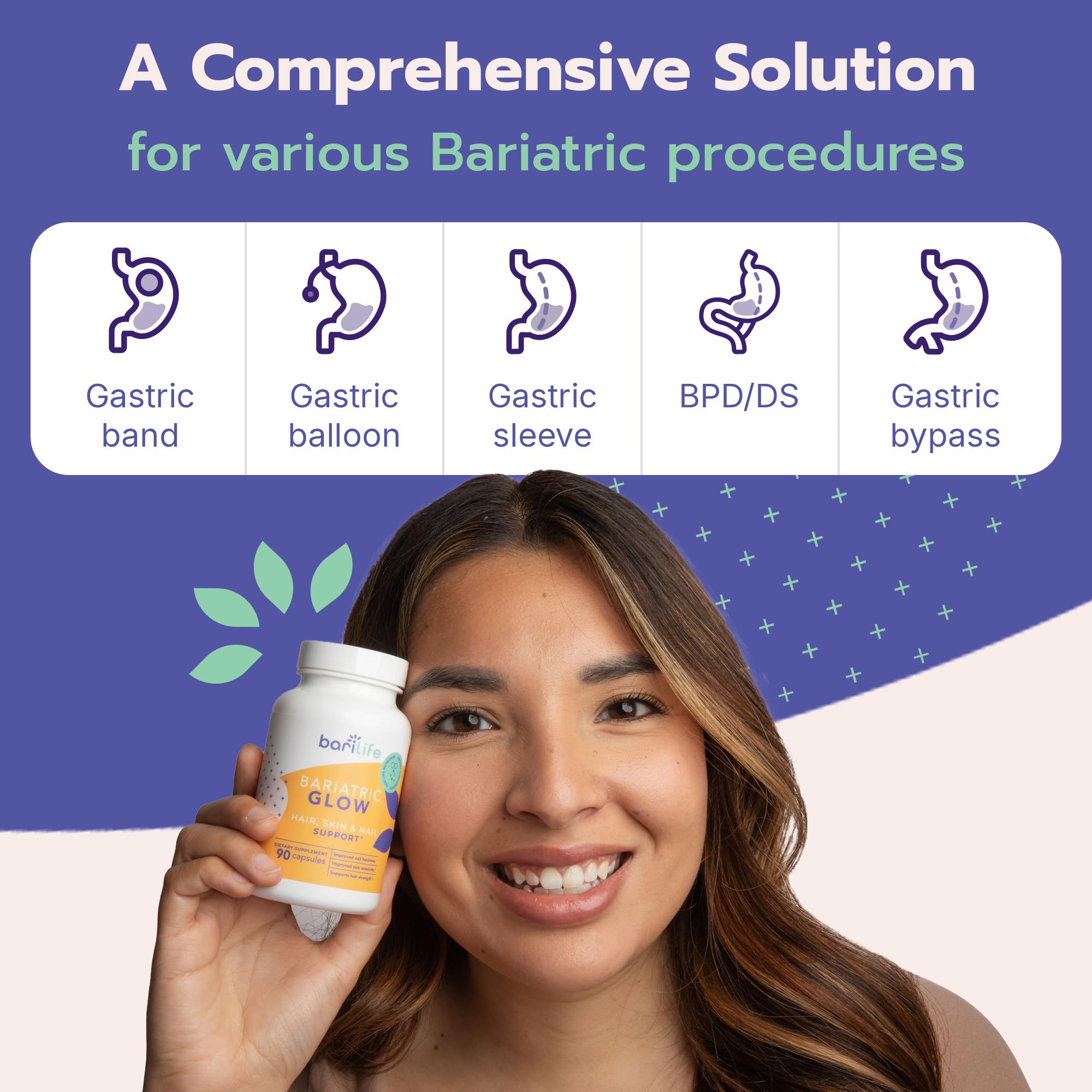 Barilife bottle and capsules on shelf imply convenient nourishing care.