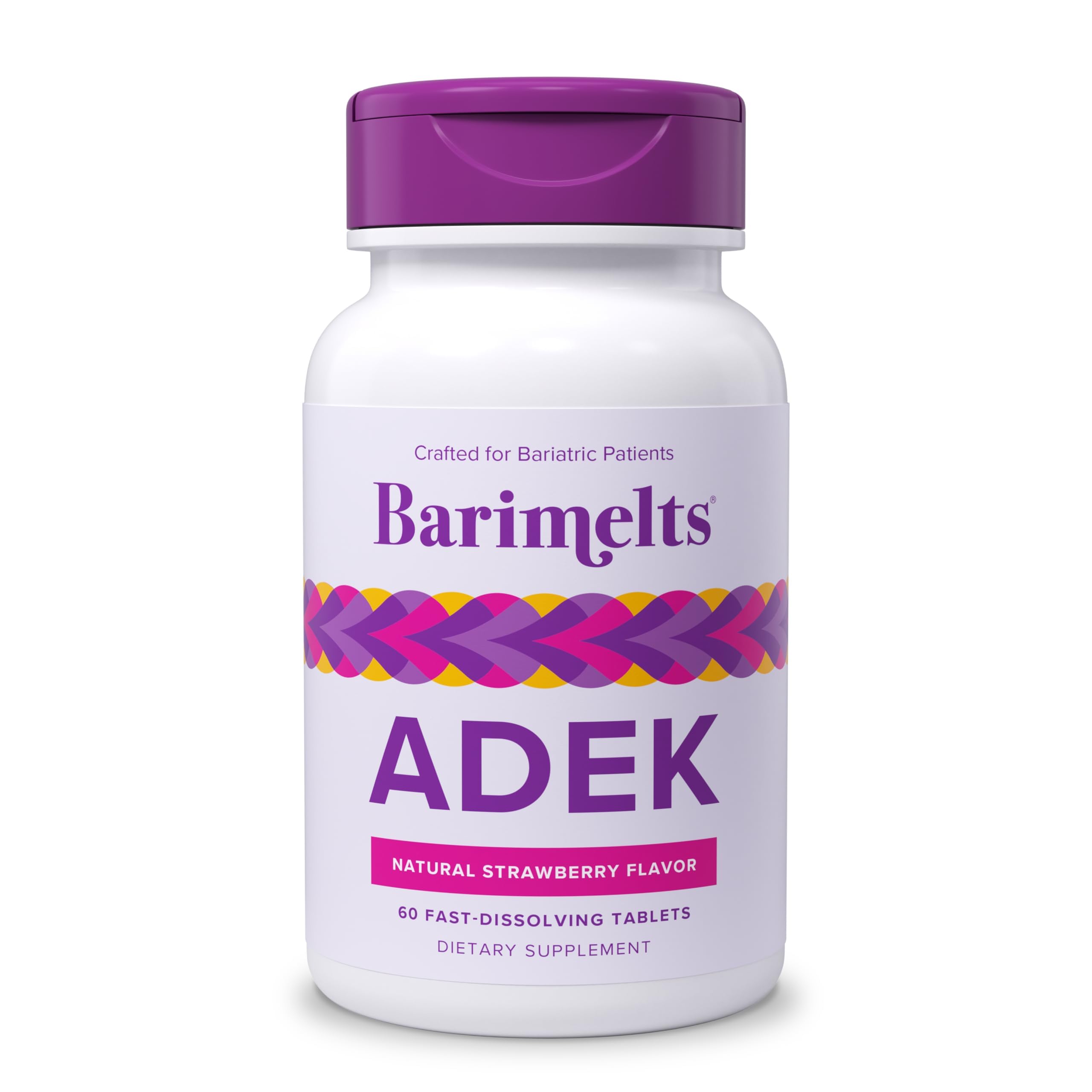 Barimelts ADEK tablets melt on the tongue for easy daily use.