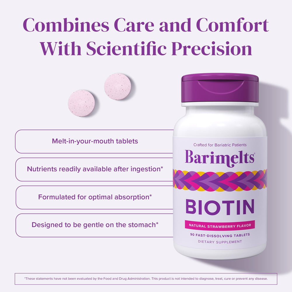 Barimelts Biotin sugar-free formulation for gluten‑ and dairy‑free diets