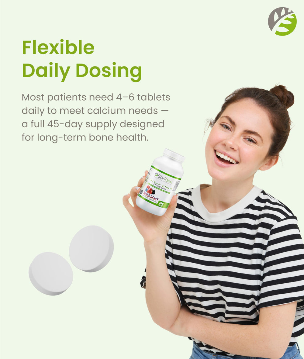 Barislim nutrition label shows calcium citrate and vitamin D per serving