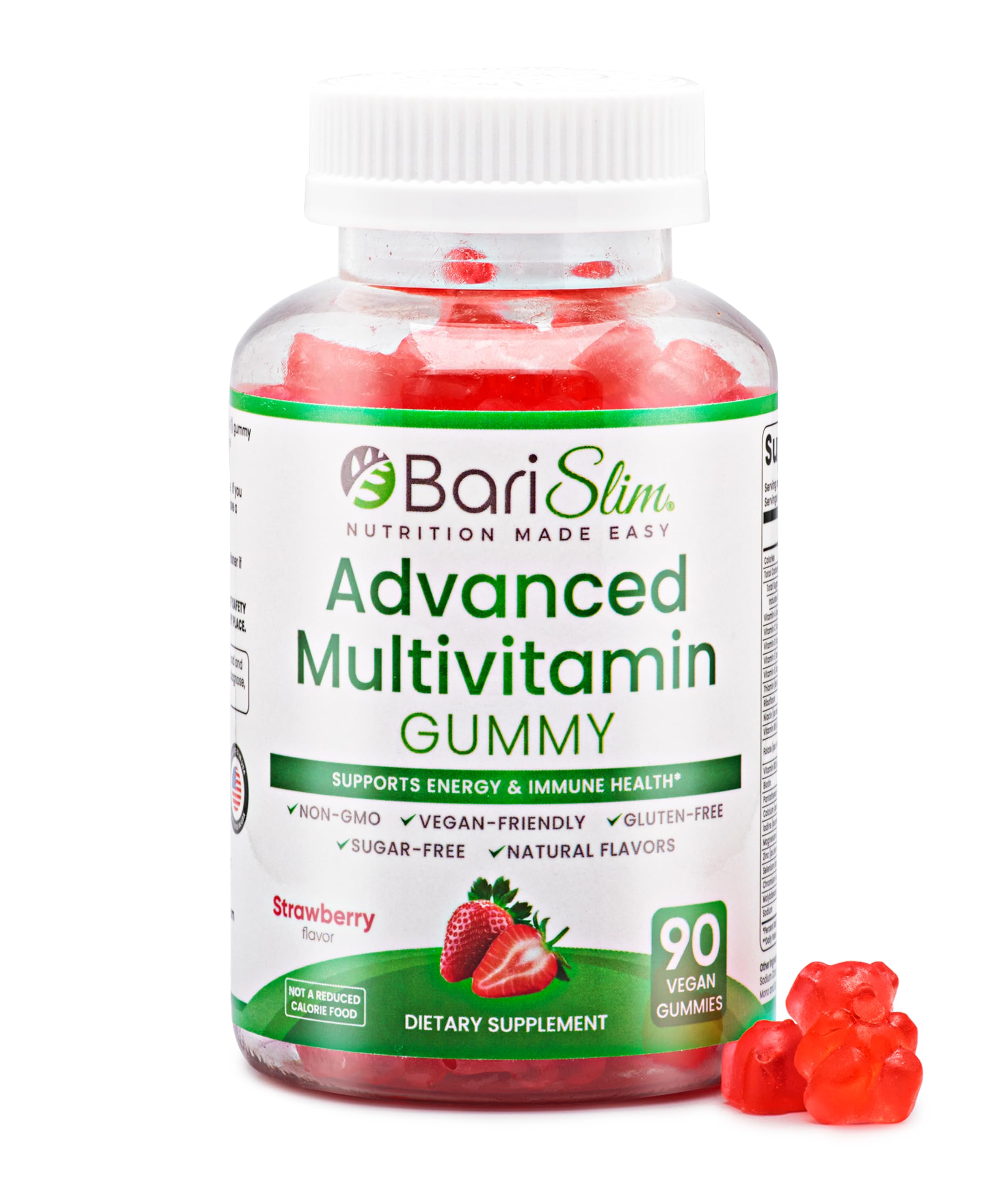 BariSlim bariatric gummies bottle shows convenient post-surgery nutrition on the go