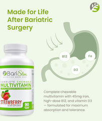 Chewed BariSlim tablet shown as an easy daily supplement