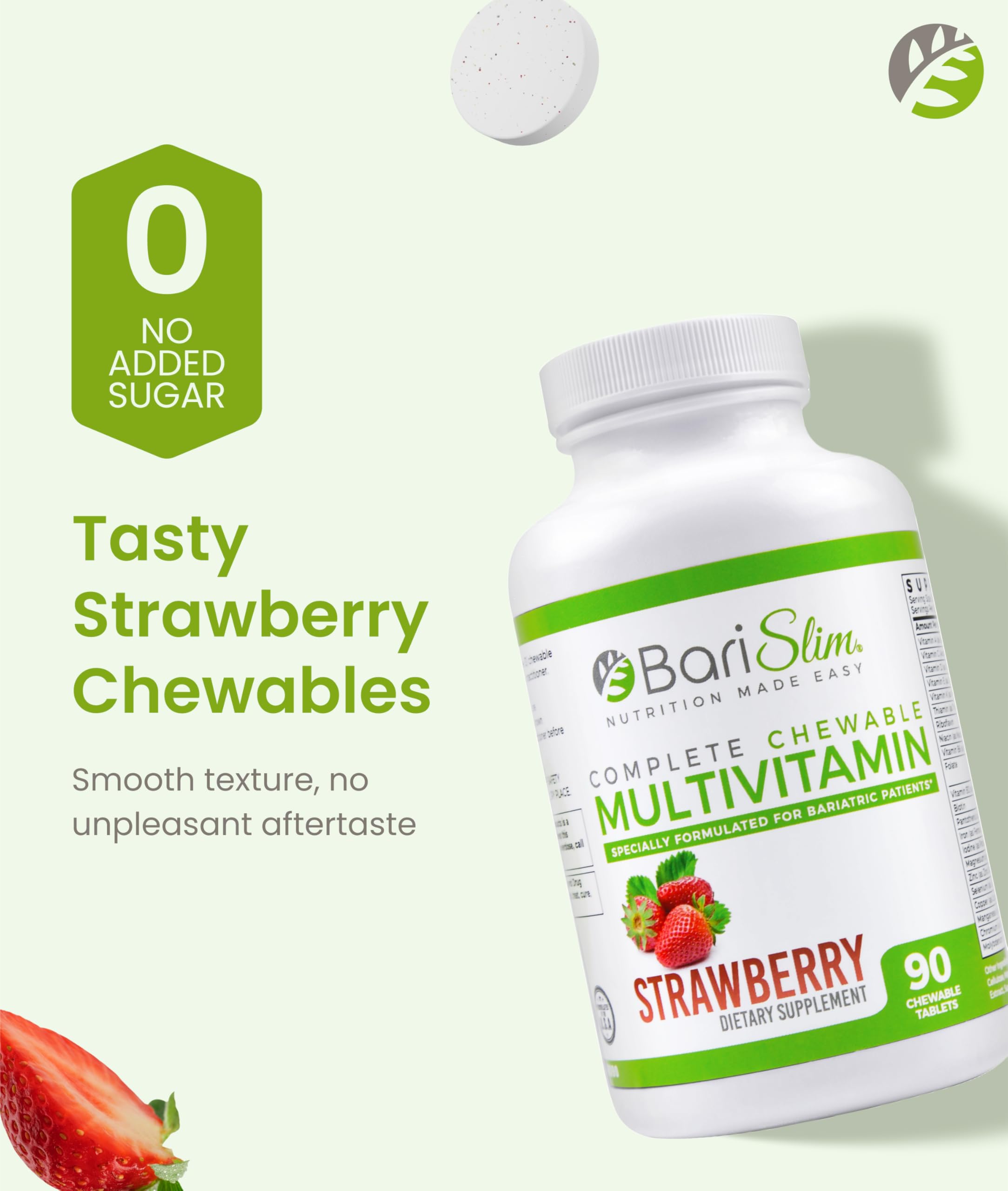 Package label highlights 45 mg iron for post-surgery nutrition