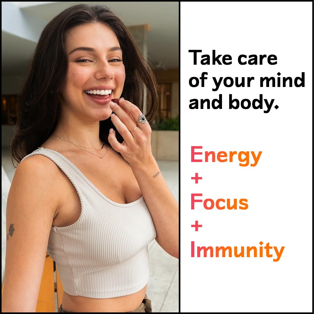 Nutrition label shows sugar-free formula and vegan ingredients.