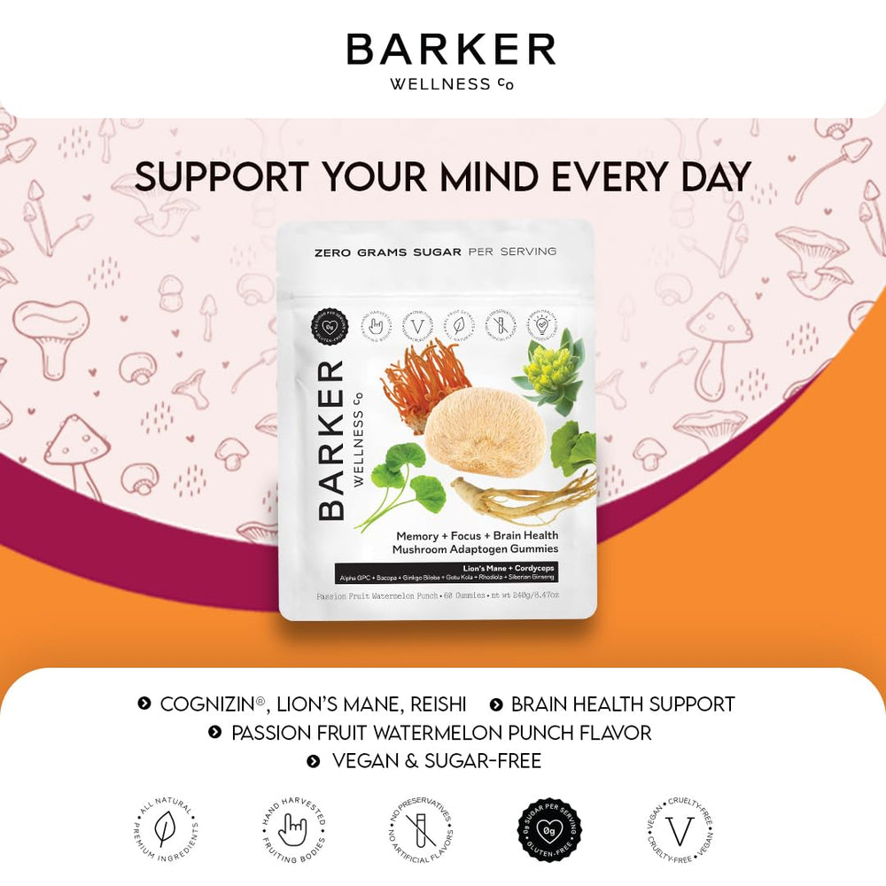 Barker Wellness serene focus visual hints at clearer thinking.