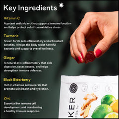 Barker Wellness Immunity Gummies on counter showing chewy texture
