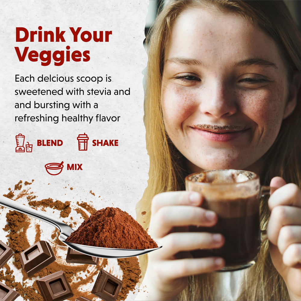 Barlean's packaging highlighting non-GMO, vegan ingredients and fair trade cocoa.