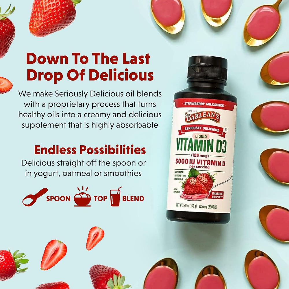 Barlean's natural cholecalciferol in D3 liquid for easy absorption
