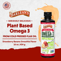 Barlean's emulsified omega-3-6-9 pour demonstrates smooth texture for easy dosing