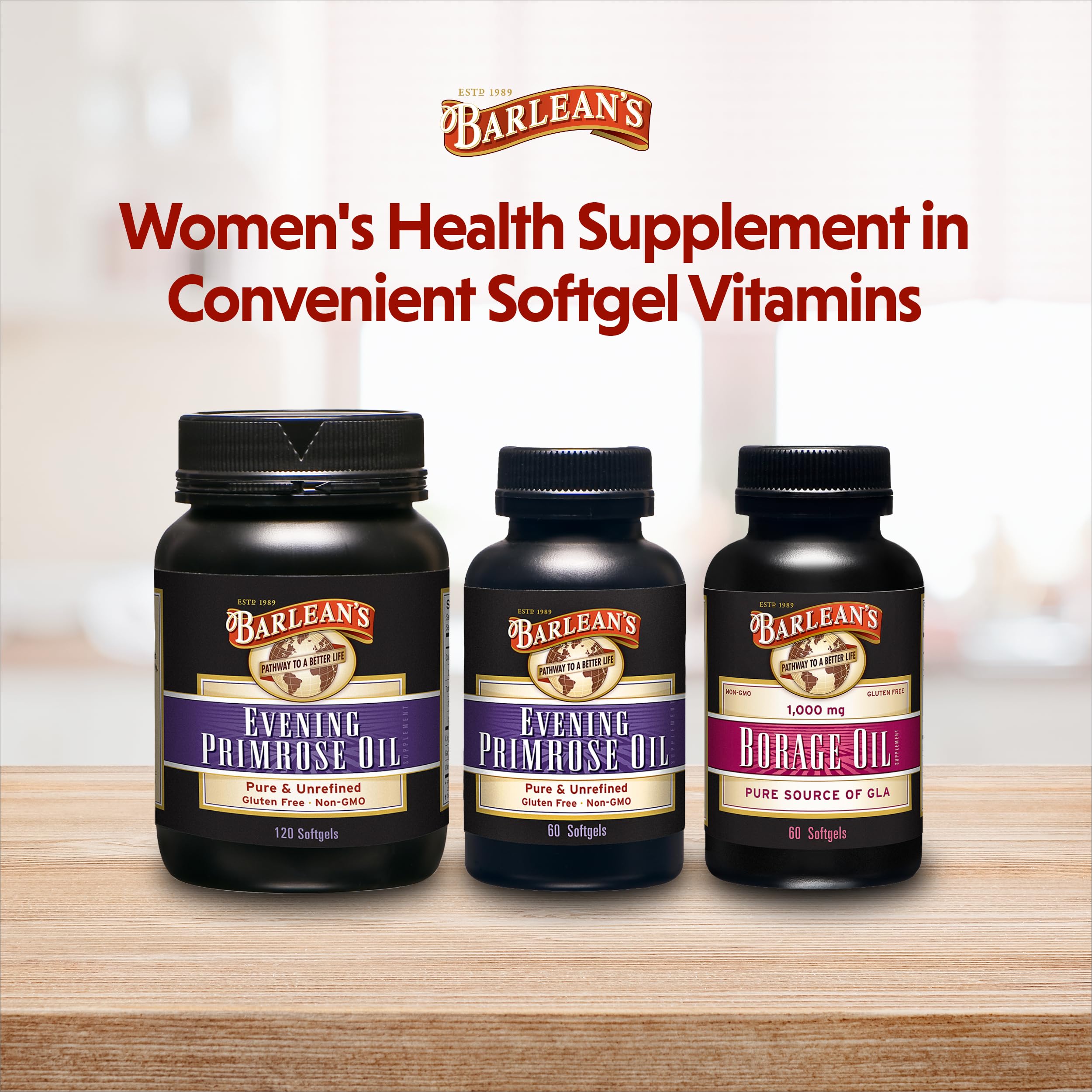 Barlean's Evening Primrose Oil proudly made in the USA