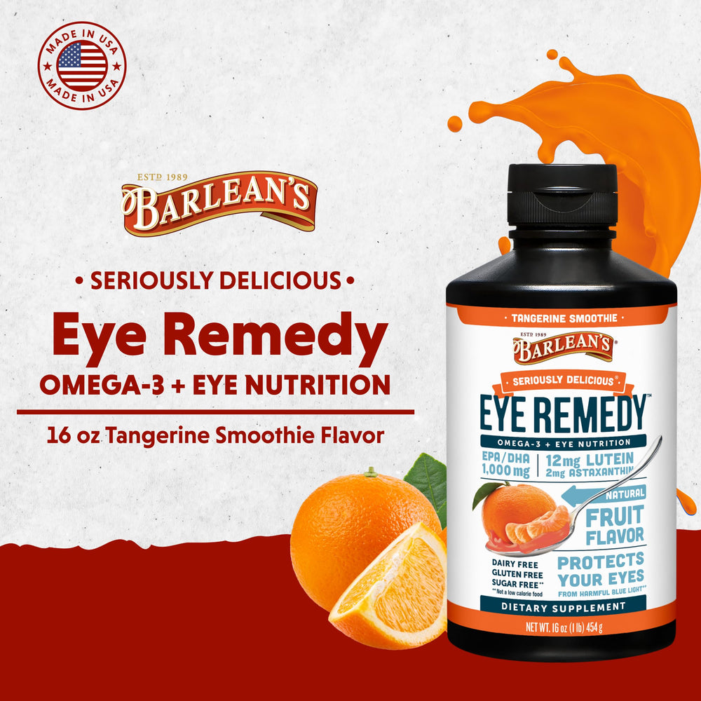 Close-up of Eye Remedy label highlighting lutein, zeaxanthin, and astaxanthin benefits.