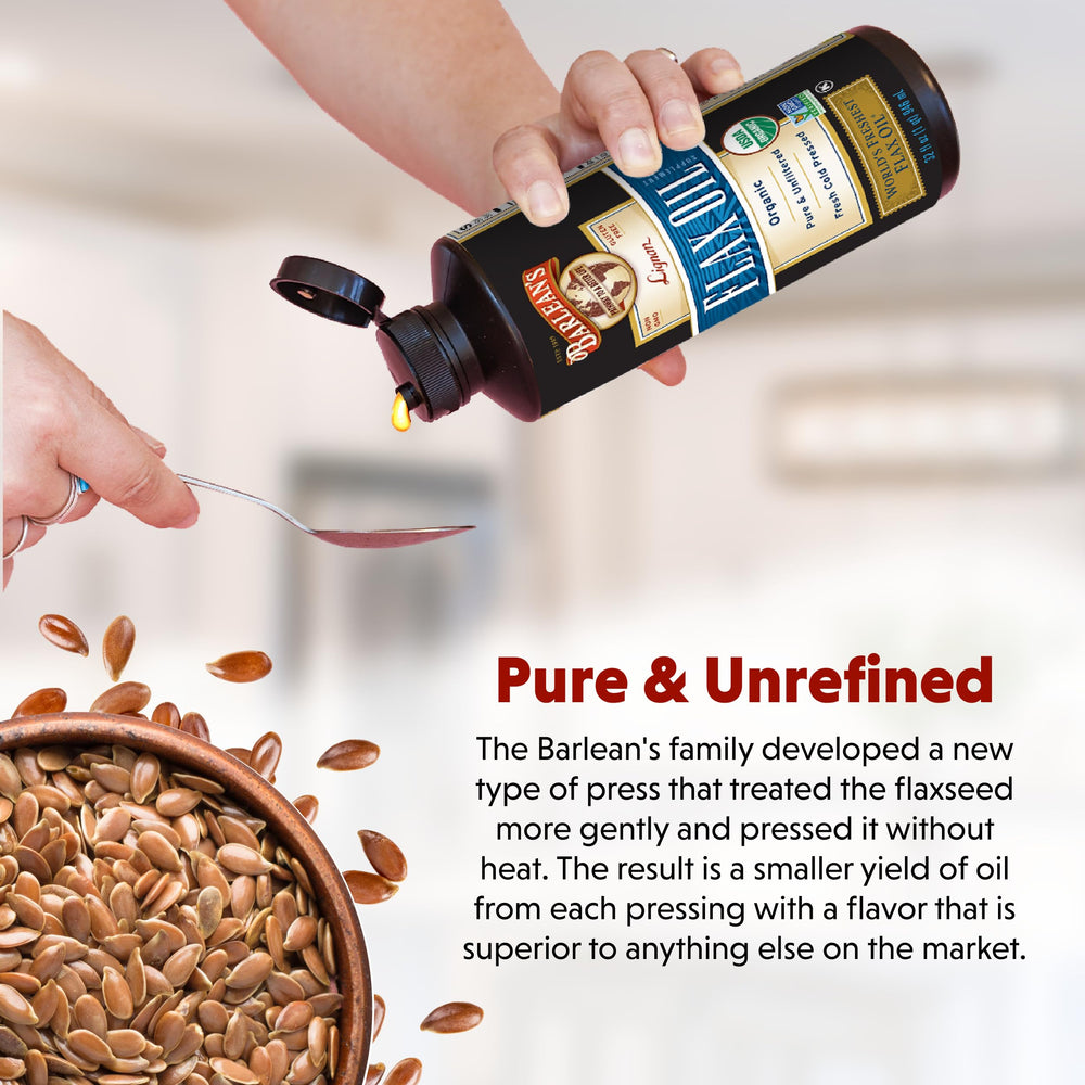 Barlean's flaxseed oil dressing idea for salads and meals.