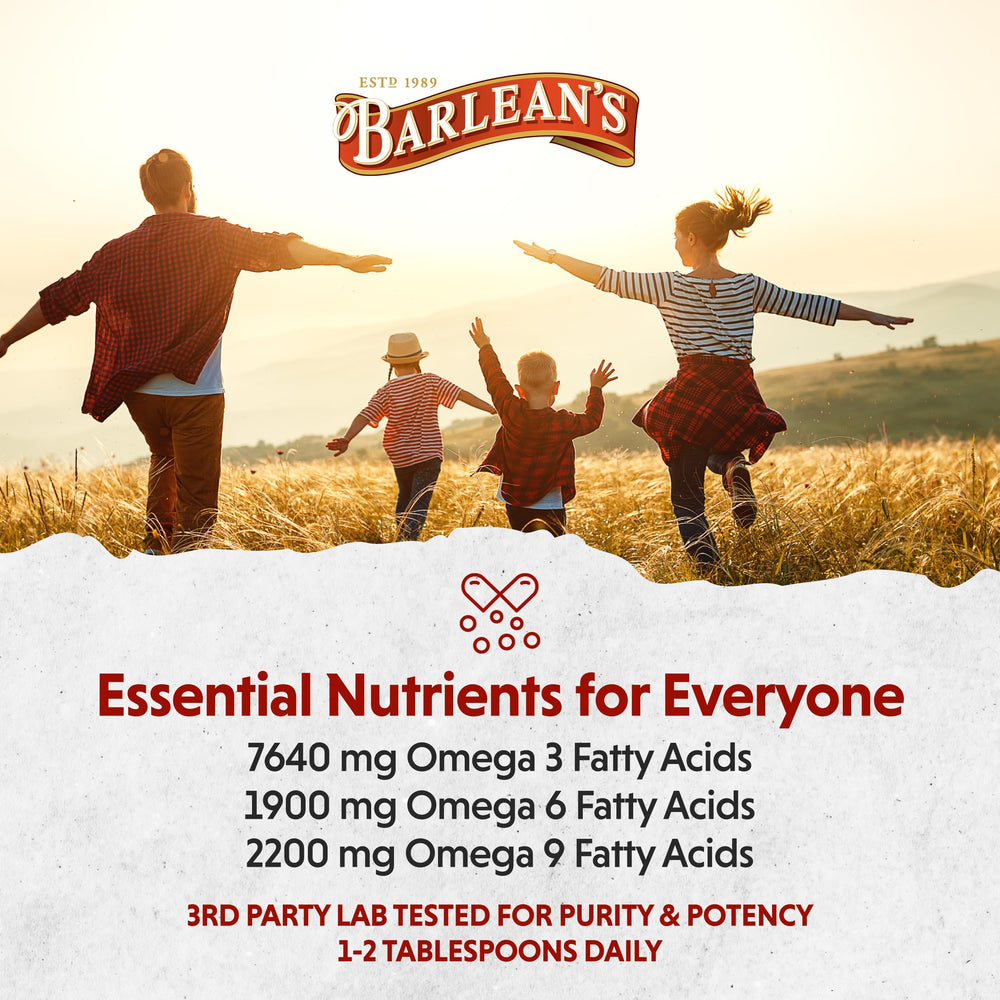 Barlean's Flaxseed Oil dressing ideas image invites vegan meal enhancements