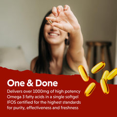 Barlean's Ideal Omega-3 wild-caught pollock EPA DHA softgel.