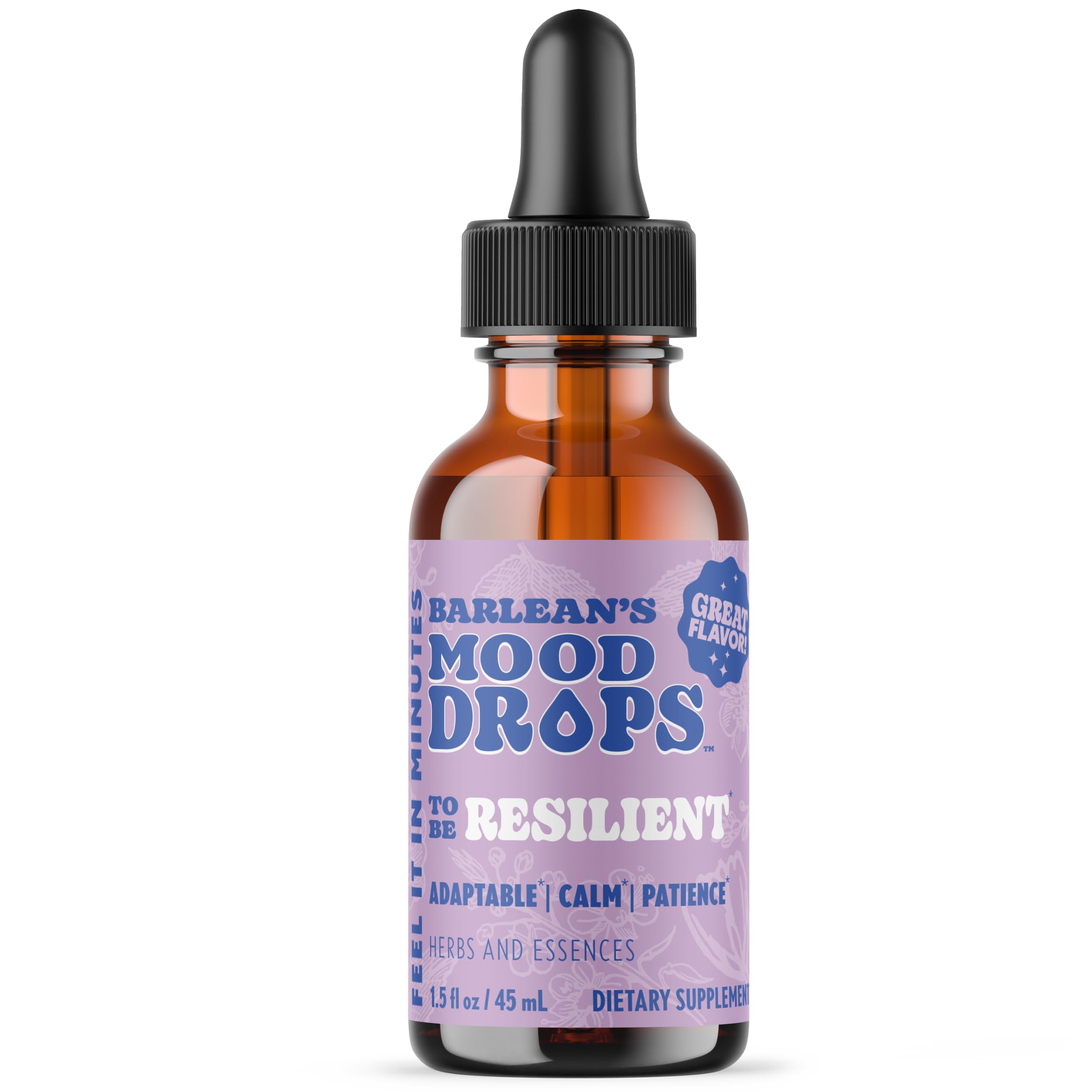 Barlean's Mood Booster bottle for quick mood support and on-the-go resilience.