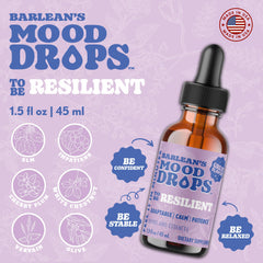 Barlean's Mood Booster liquid drops ready for easy daily use.