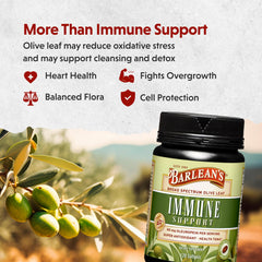 Spanish olive leaves represent Barlean's Andalusia origin.
