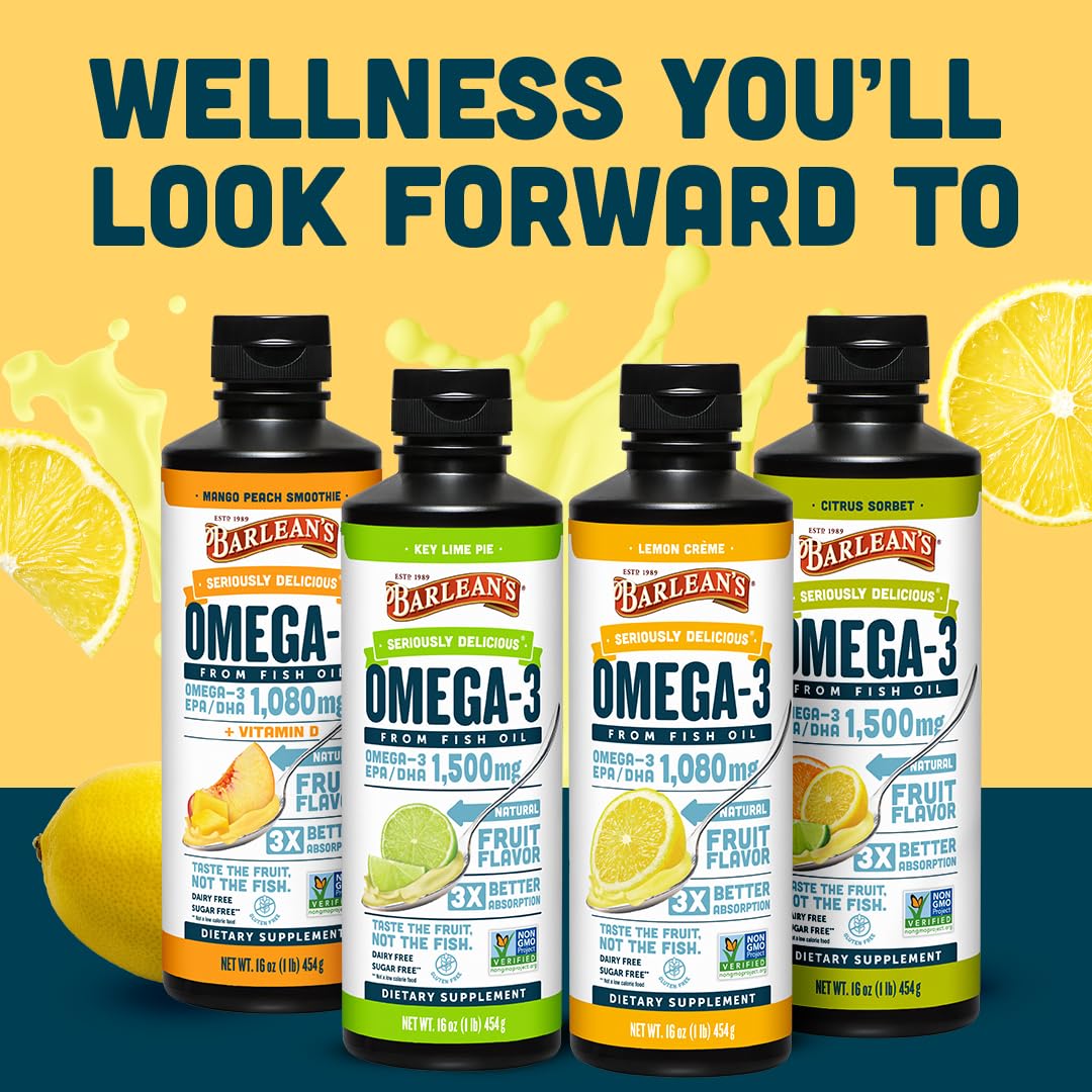Barlean's Omega-3 packaging ready for breakfast smoothies.