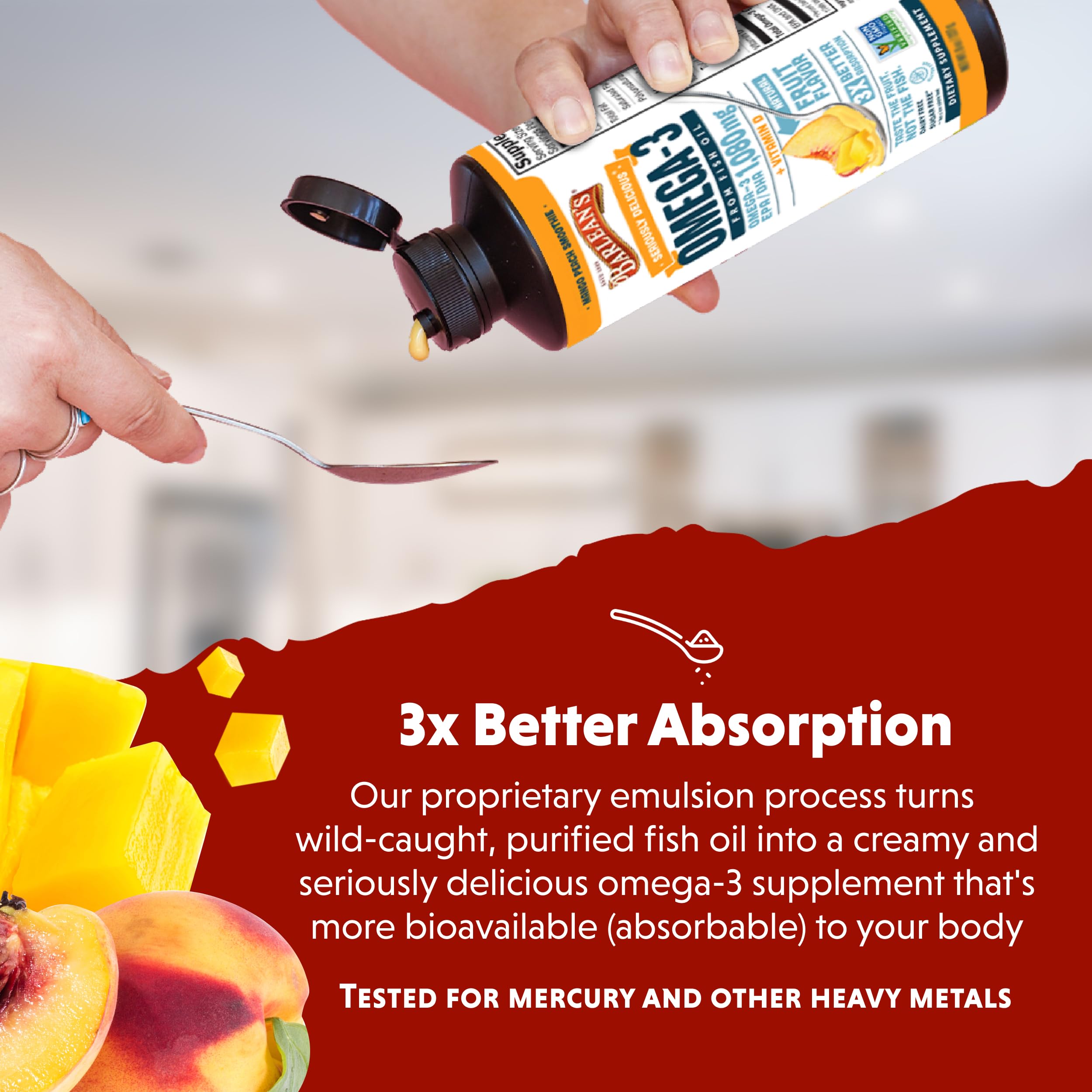 Barlean's mercury-free, non-GMO Omega-3 formula for safety and trust