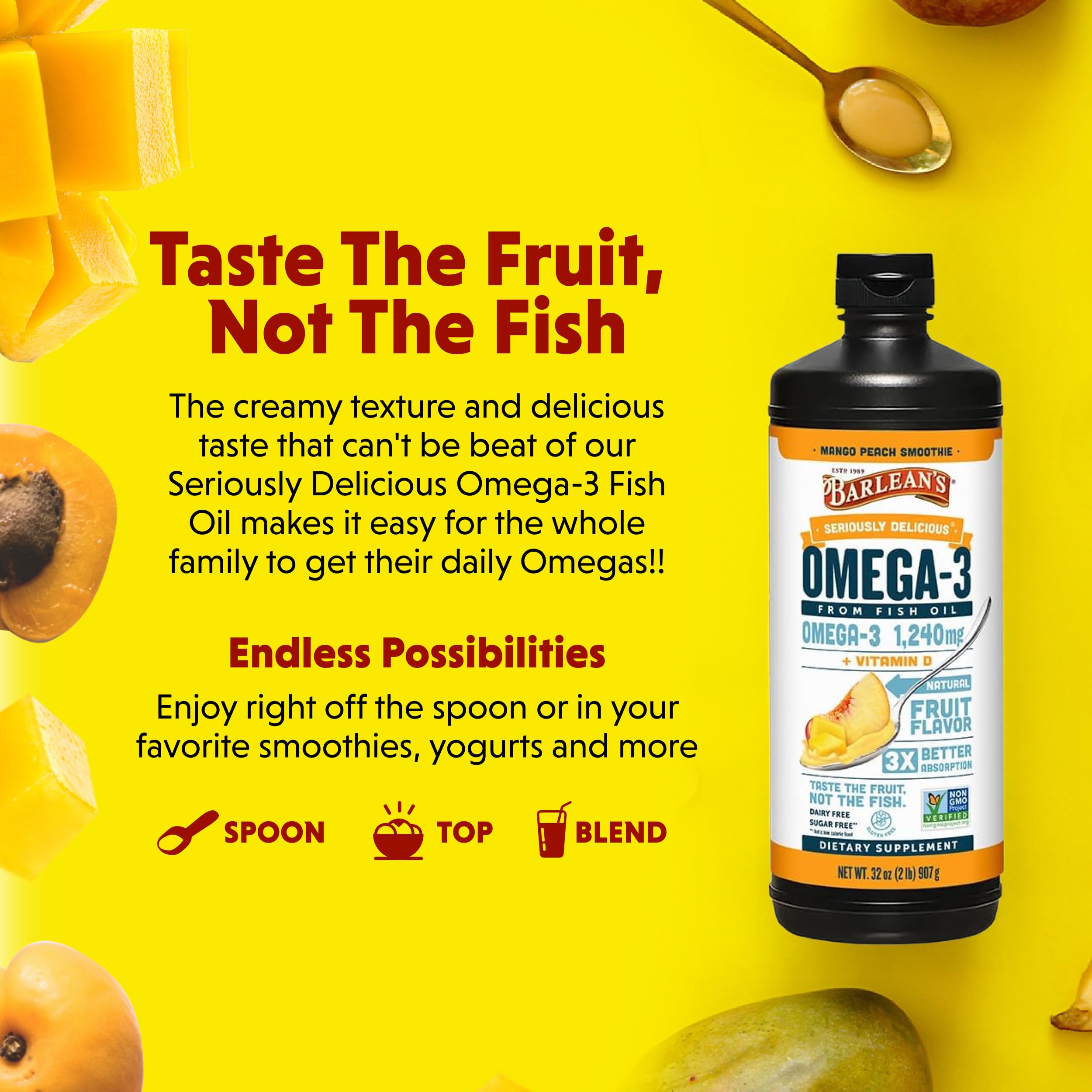 Barlean's Omega-3 with vitamin D3 adds simple daily support