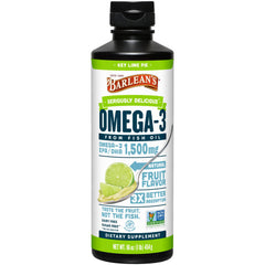 Barlean's Omega-3 liquid bottle Key Lime Pie for daily omega-3 support