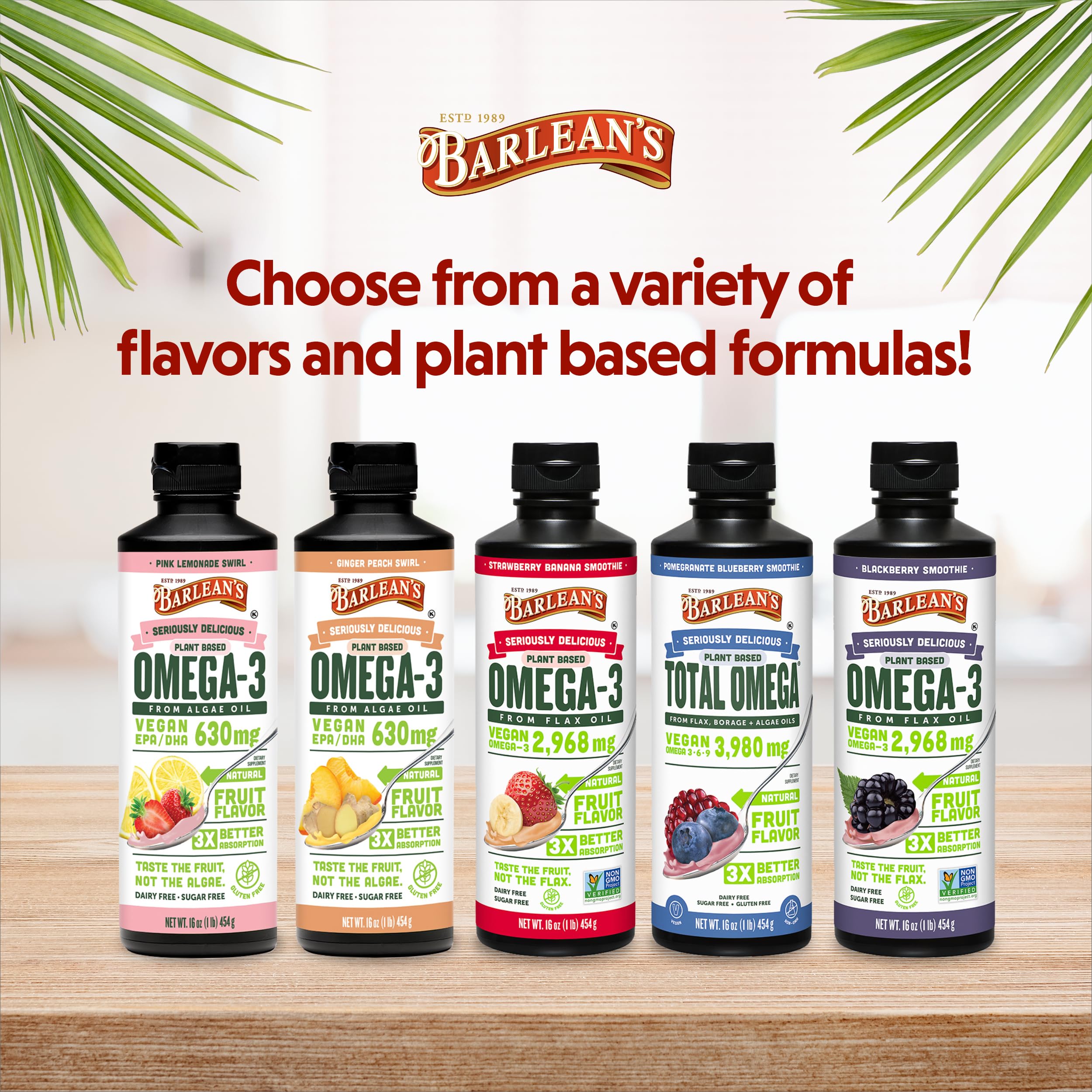 Barlean's Pink Lemonade daily-use bottle supports family-friendly nutrition.