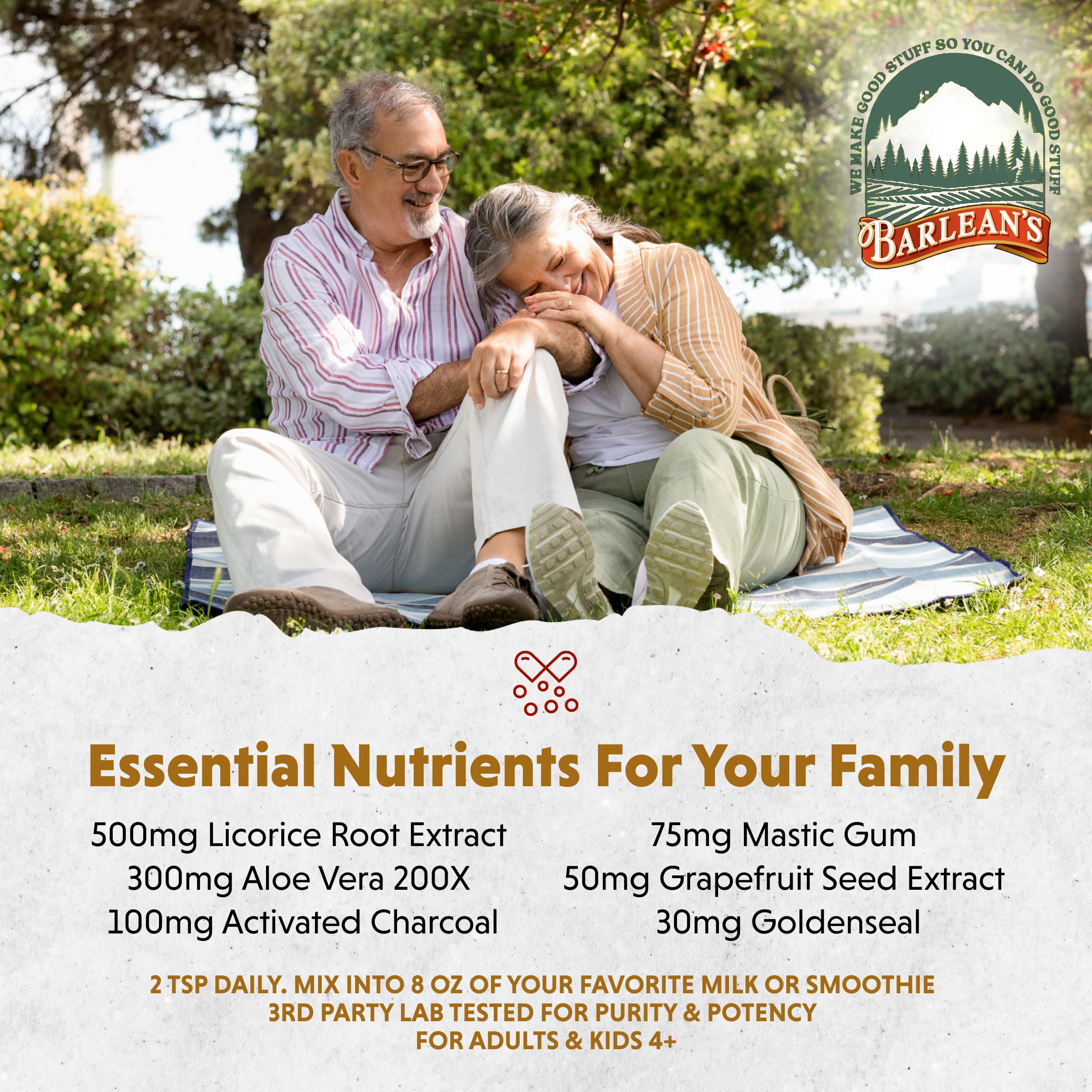 Barlean's Stomach Repair proudly made in the USA for quality.