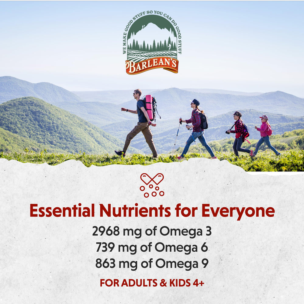 Barlean's flaxseed oil beside oats for a healthy breakfast routine