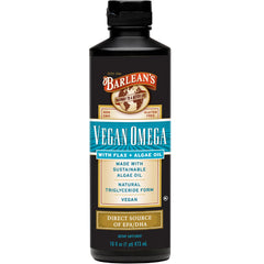 Barlean's Vegan Omega bottle front view as a daily omega-3 source.